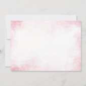 カラフルな水彩画の誕生日ケーキと風船 招待状 (裏面)