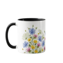 カラフルな水彩画の野の花