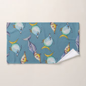 カラフルな水彩画の魚 バスタオルセット (ハンドタオル)