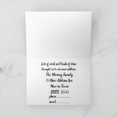 カラフルな水彩画は新しい住所カードを収容します 案内状 (内部)