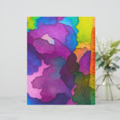 カラフルな水彩画風のクラフト紙 8.5x11" (スタンド正面)