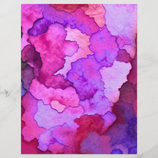 カラフルな水彩画風クラフト紙 8.5x11"