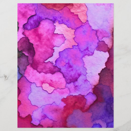 カラフルな水彩画風クラフト紙 8.5x11" (正面)