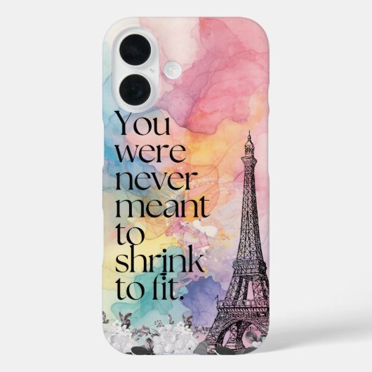 カラフルな水彩画 パリ エッフェル塔 引用アート Case-Mate iPhoneケース (裏面)