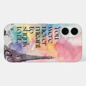 カラフルな水彩画 パリ エッフェル塔 引用アート Case-Mate iPhoneケース (裏面 (横))
