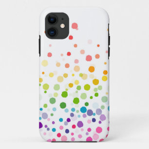 カラフルな水彩絵の具の飛沫 お祝い iPhone 11 ケース