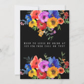 カラフルな水彩花のフィエスタリハーサルディナー 招待状 (裏面)