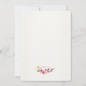 カラフルな水彩花の招待状 招待状 (裏面)