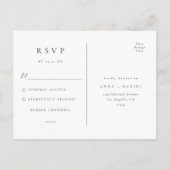 カラフルな水彩花ウェディングRSVP ポストカード (裏面)