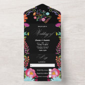 カラフルな水彩花柄フィエスタウェディングオールインワン オールインワン招待状 (内側)