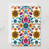 カラフルな水彩花柄フィエスタベイビーシャワー 招待状 (裏面)