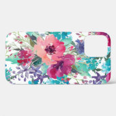 カラフルな水彩花柄 Case-Mate iPhoneケース (裏面 (横))