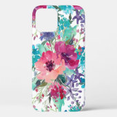 カラフルな水彩花柄 Case-Mate iPhoneケース (裏面)