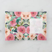 カラフルな水彩花 | 母の日おめでとう カード (内部)