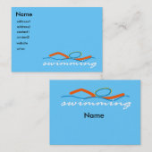 カラフルな水泳の記号 名刺 (正面/裏面)