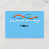 カラフルな水泳の記号 名刺 (裏面)