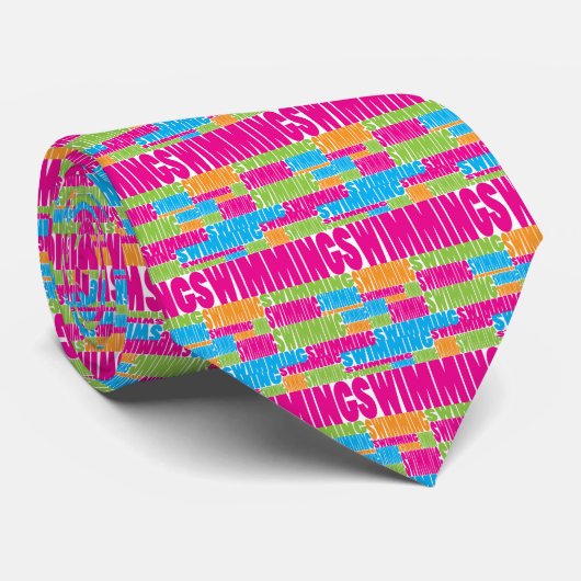 カラフルな水泳 ネクタイ (ロール)