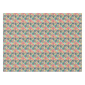 カラフルな水玉模様のサボテンパターン テーブルクロス (正面(横))