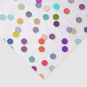 カラフルな水玉模様のプリントのティッシュペーパー 薄葉紙 (詳細)