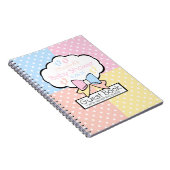 カラフルな水玉模様のベビーシャワーの来客名簿 ノートブック (右側)