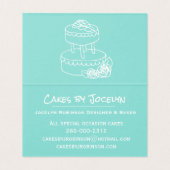 カラフルな水玉模様のベーカリーによって折られる名刺 名刺 (内部フラット)