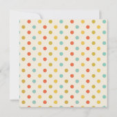 カラフルな水玉模様の中立ベビーシャワーの招待状 招待状 (裏面)