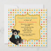 カラフルな水玉模様の中立ベビーシャワーの招待状 招待状 (正面)