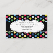 カラフルな水玉模様の名刺 名刺 (裏面)