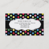 カラフルな水玉模様の名刺 名刺 (裏面)