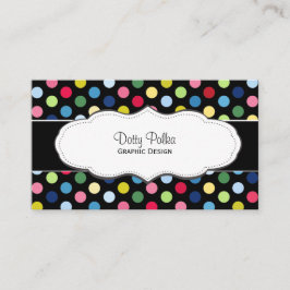カラフルな水玉模様の名刺 名刺