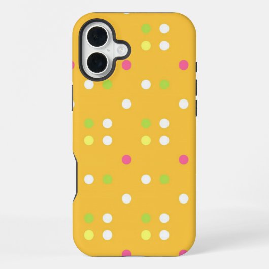 カラフルな水玉模様 iPhoneケース (裏面)