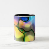 カラフルな永劫はマグを働かせます ツートーンマグカップ (中央)