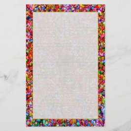 "カラフルな泡"罰金によって並べられる文房具 便箋