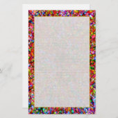 "カラフルな泡"罰金によって並べられる文房具 便箋 (正面/裏面)