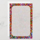 "カラフルな泡"罰金によって並べられる文房具 便箋 (正面/裏面)