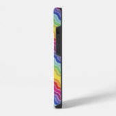 カラフルな波動   iPhoneケース (左側面)