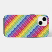 カラフルな波動   iPhoneケース (裏面横)