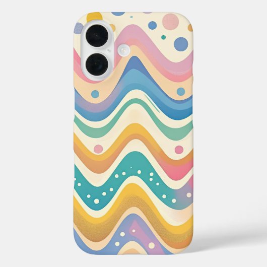 カラフルな波状のジグザグ模様 Case-Mate iPhoneケース (裏面)