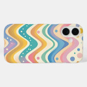 カラフルな波状のジグザグ模様 Case-Mate iPhoneケース (裏面 (横))