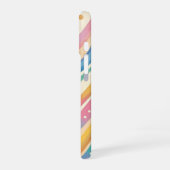 カラフルな波状のジグザグ模様 iPhone 16ケース (左側面)