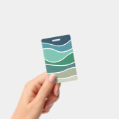 カラフルな波 バッジ (手持ち)