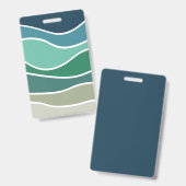 カラフルな波 バッジ (正面＆裏面)