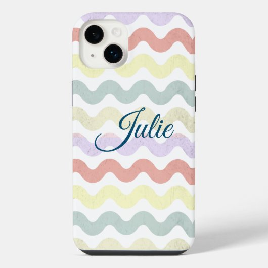 カラフルな波（パステル）Case-Mate iPhoneケース iPhone 14 Plusケース (裏面)