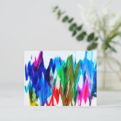 カラフルな波 ポストカード (スタンド正面)