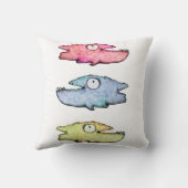 カラフルな泳ぐ幸せな魚 クッション (裏面)