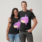 カラフルな海のマンボウ - デジタルイラスト Tシャツ (ユニセックス)