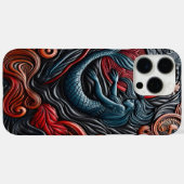 カラフルな海のレリーフアートで泳ぐ人魚 Case-Mate iPhoneケース (裏面 (横))