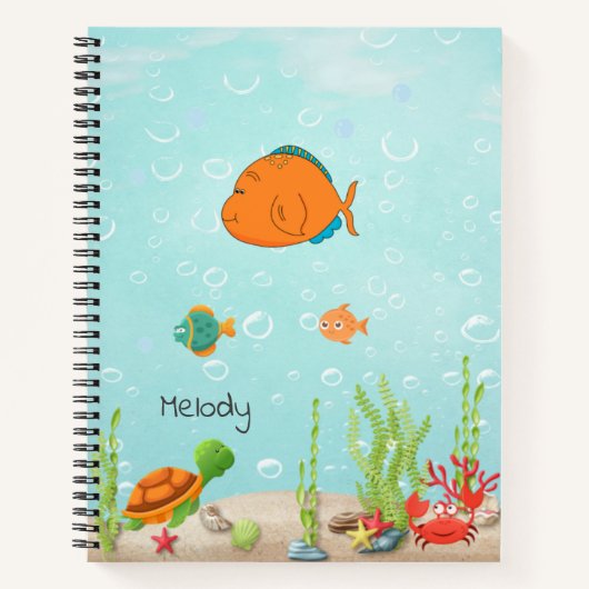 カラフルな海の子供たちのかえる学校 ノートブック (正面)