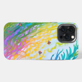 カラフルな海の草のあるiPhone 13 Pro Maxケース iPhoneケース (裏面横)