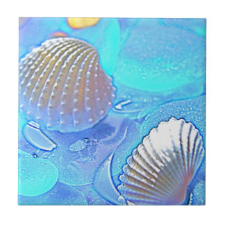 カラフルな海ガラス タイル